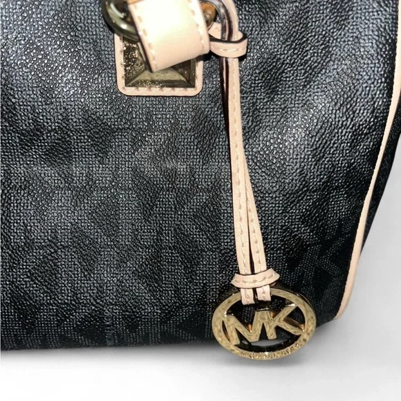 Michael Kors Black Satchel with Tan Accents - Picture 5 of 7